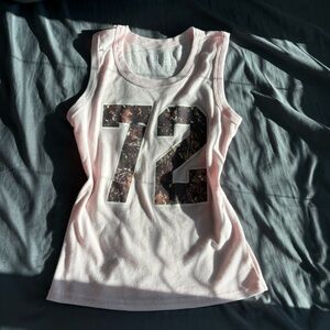 Pink Camo Number Tank